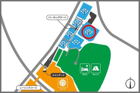 F1日本GP 正面Ｐ7（未舗装）駐車場 I列 場所指定 駐車券 鈴鹿