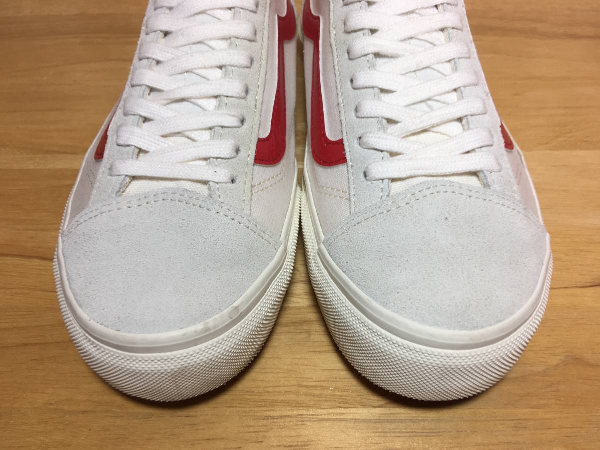 ★VANS バンズ 国内企画 Style36 スタイル36 ミュール 白×赤 26.0cm 美品 Used 検 OLD SKOOL オールドスクール ハーフキャブ サンダル_画像4