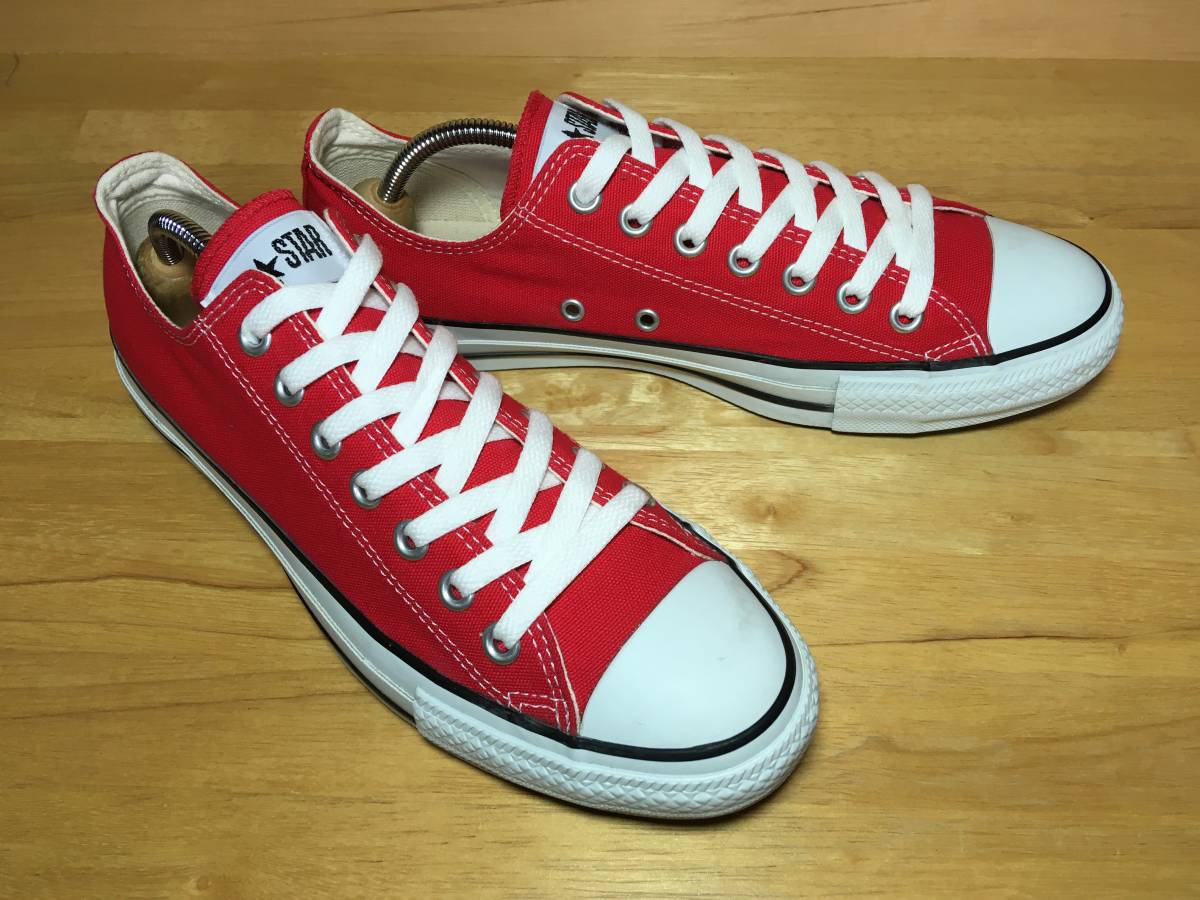 ★CONVERSE コンバース ALL STAR オールスター キャンバス Lo 赤×白 8.5インチ 27.0cm 美品 Used 検 チャック テイラー_画像6