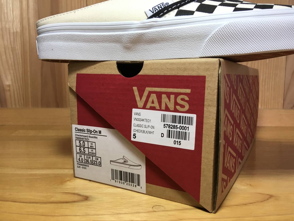 *VANS Vans US план slip on MULE туфли без застежки шлепанцы белый × чёрный контрольно-измерительный прибор 23.0cm не использовался осмотр SK8 Old school ERA спортивные туфли 