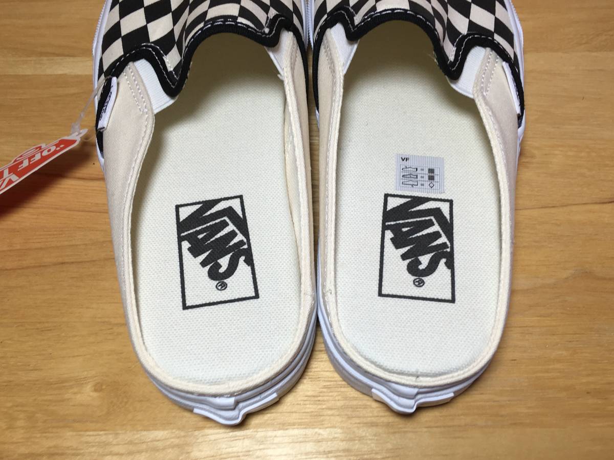 *VANS Vans US план slip on MULE туфли без застежки шлепанцы белый × чёрный контрольно-измерительный прибор 23.0cm не использовался осмотр SK8 Old school ERA спортивные туфли 