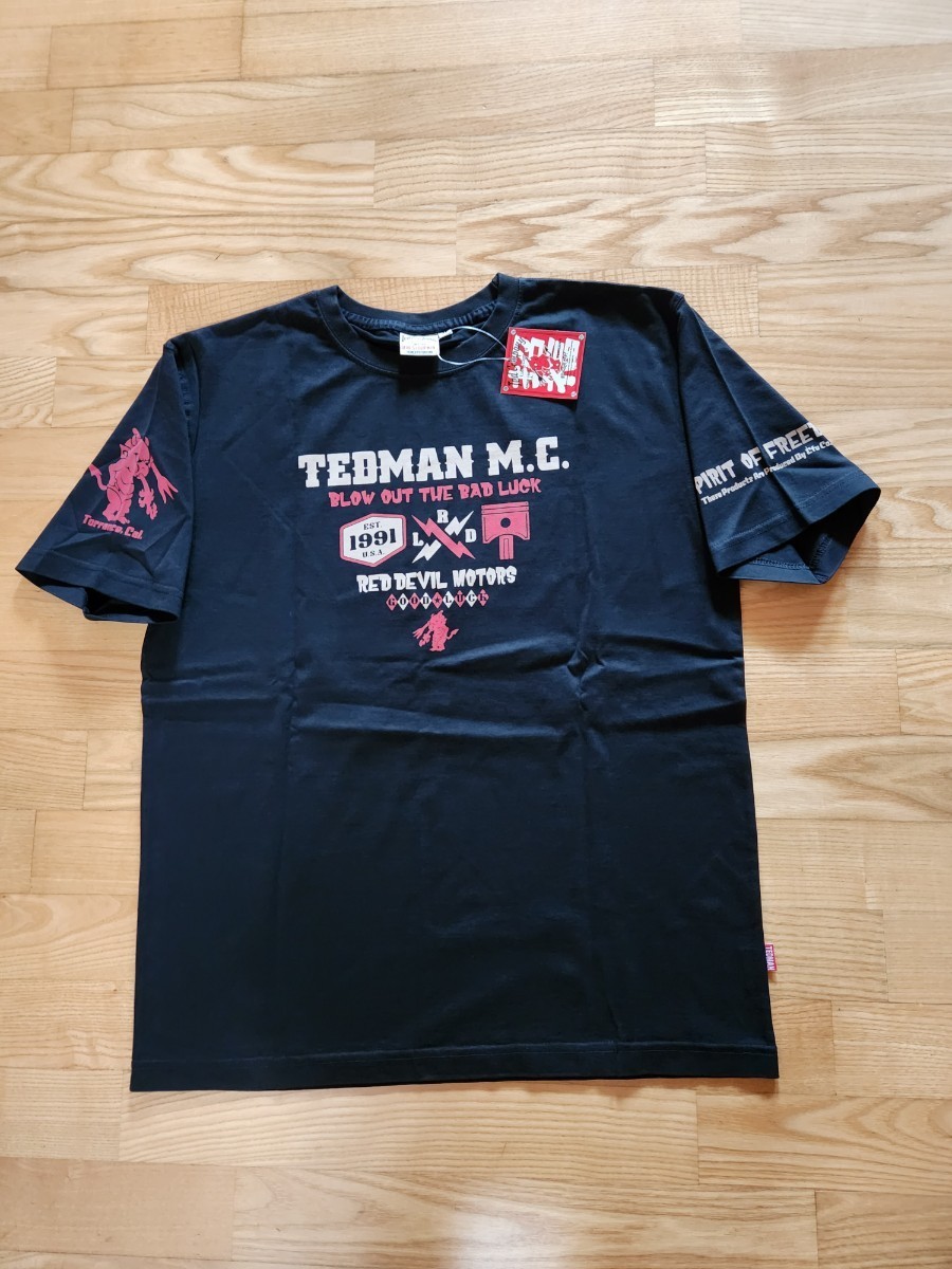 即決★エフ商会　TEDMAN デッドマン TDSS-550 半袖Tシャツ カスタム　バイク　ブラック　44_画像3