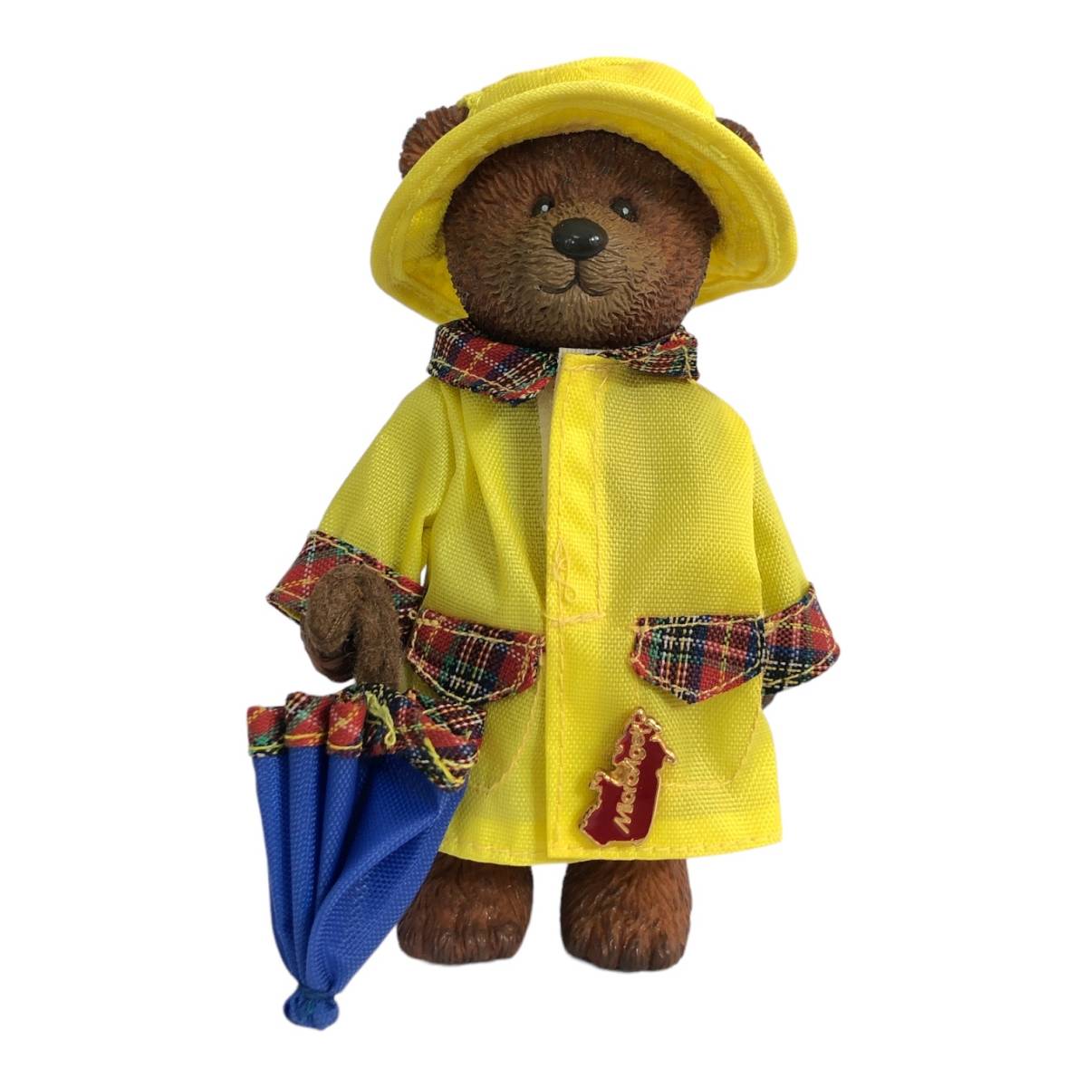 90s Russ社 パディントン ベア bear クマ 熊 フィギュア レインコート 傘 resin paddington in yellow raincoat with umbrella ドール 人形_画像2