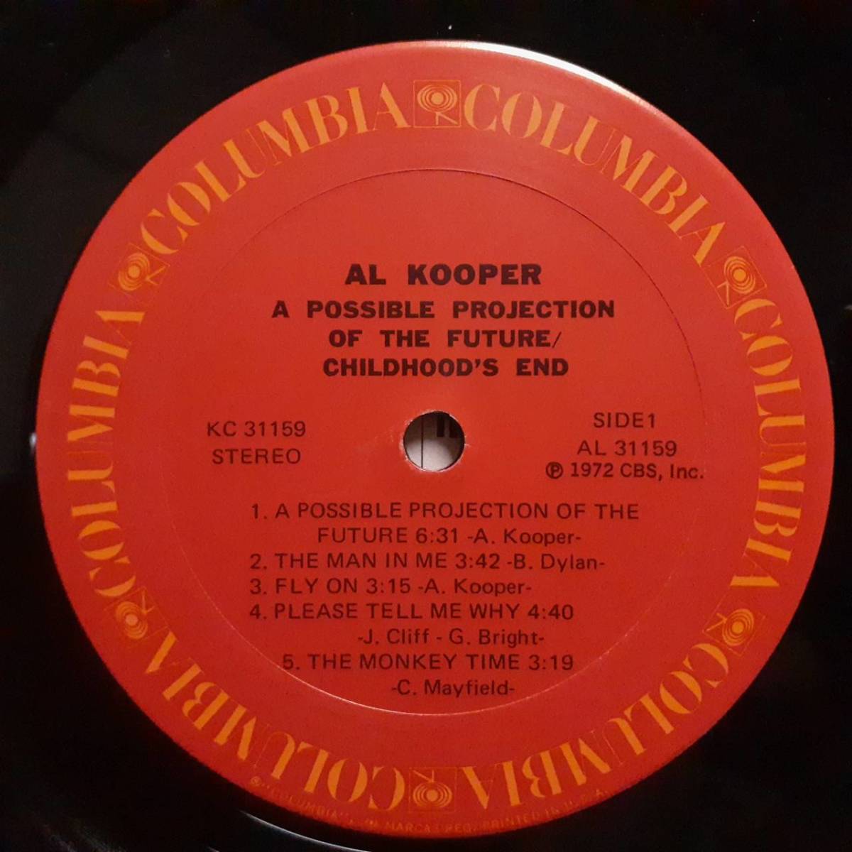 PROMO米オリジLP！マト枝1A Timing Strip！Al Kooper / A Possible Projection Of The Future/Childhood's End 1972年 COLUMBIA KC 31159_画像2