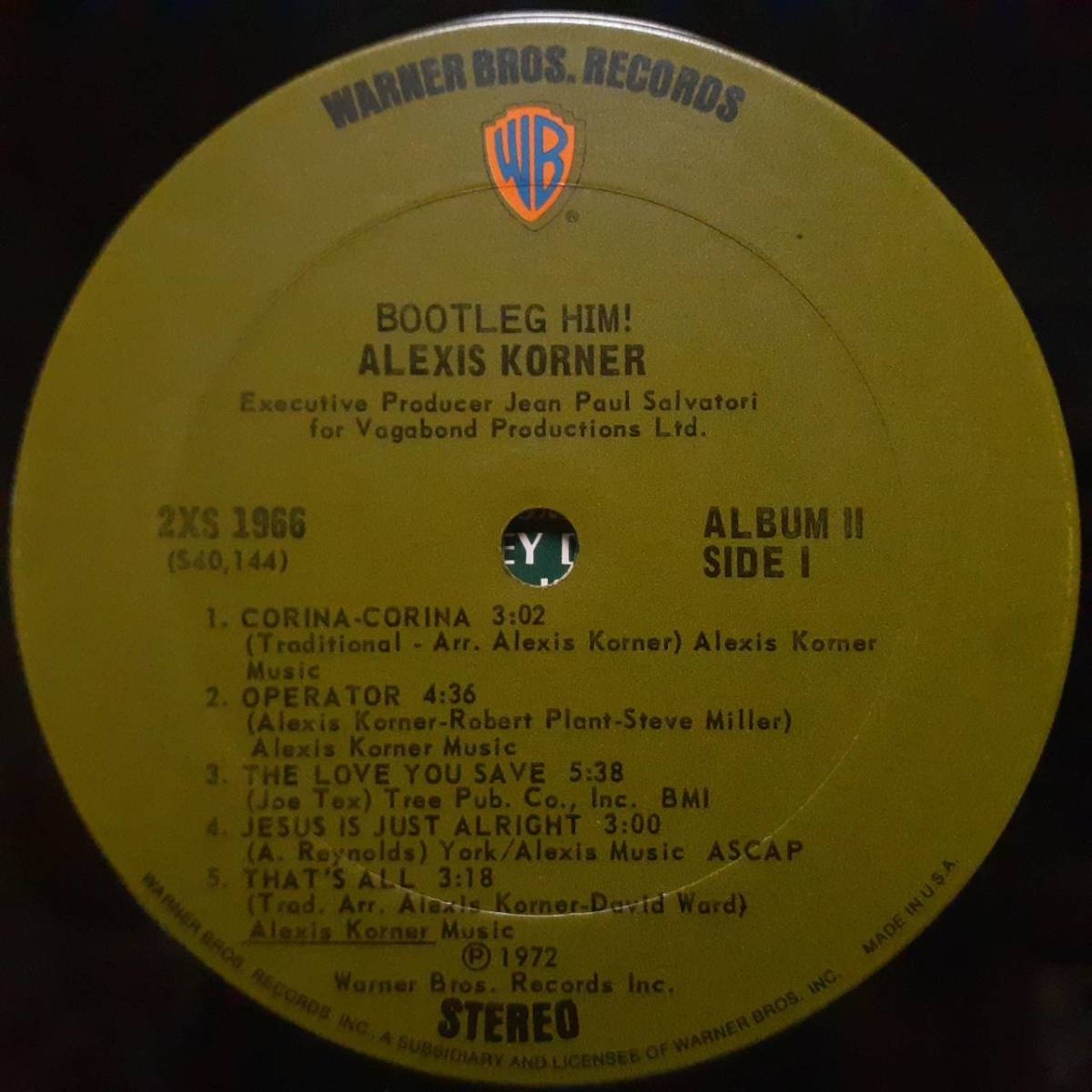 米Warnerオリジ2LP緑ラベル マト枝1-1！Alexis Korner /Bootleg Him!1972年 2XS1966 Graham Bond John Surman Rolling Stones Led Zeppelin_画像7