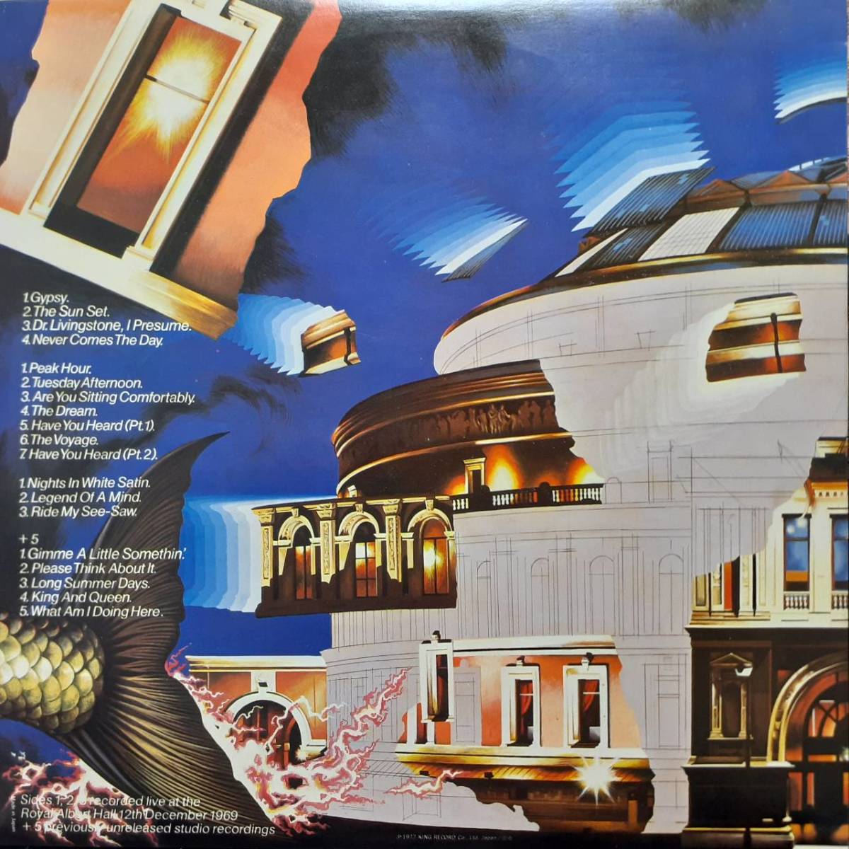 PROMO日本オリジ2LP 見本盤 白ラベル Moody Blues / Caught Live+5 1977年 London GXG-1011/2 ムーディー・ブルース ライヴ・トラックスの画像3