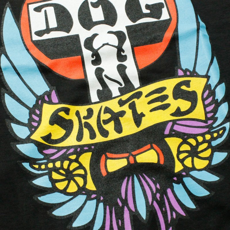 新品 DOGTOWN ドッグタウン Tシャツ USA企画 アメリカ製 ブルドッグクロス OG BULL DOG 70S 西海岸 オールドスケート 黒 ブラック L_画像3