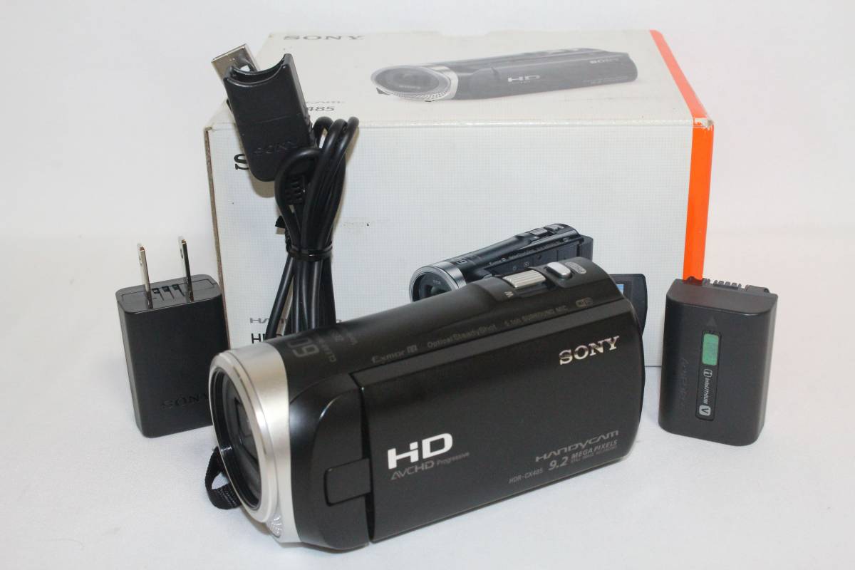ソニー SONY ビデオカメラ HDR-CX485 32GB 光学30倍 ブラック Handycam