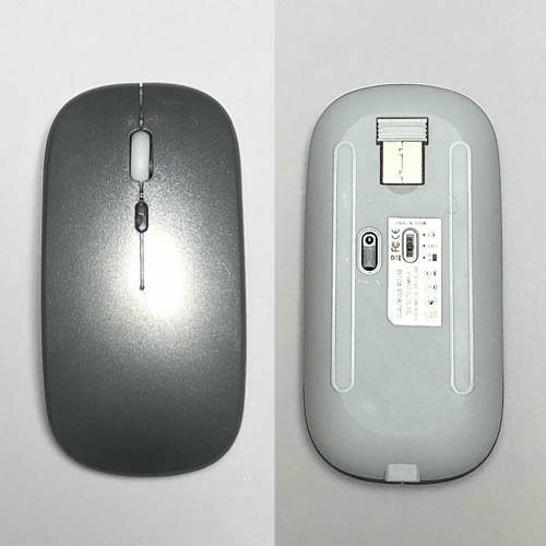ワイヤレスマウス LED 白 シルバー Bluetooth 無線 軽量 充電式 j_画像7