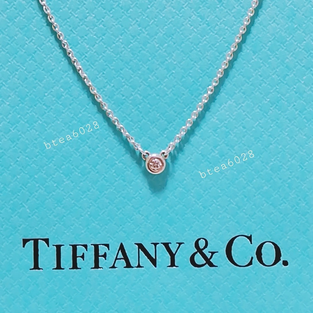 美品】TIFFANY&Co. バイザヤード ダイヤ0.03ct ネックレス-