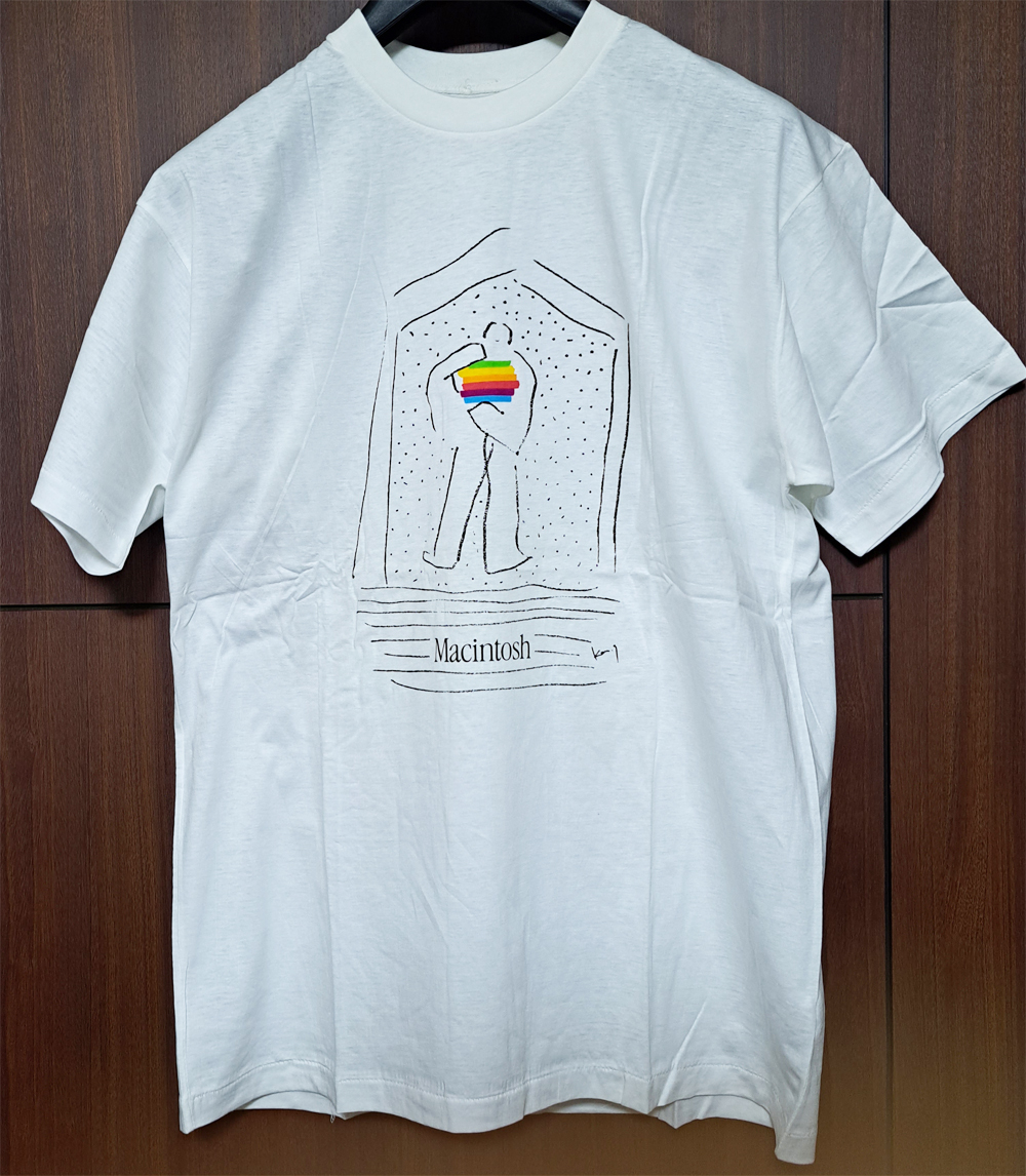 90's Apple Macintosh Tシャツ 企業 T-shirt アップル レインボーロゴ
