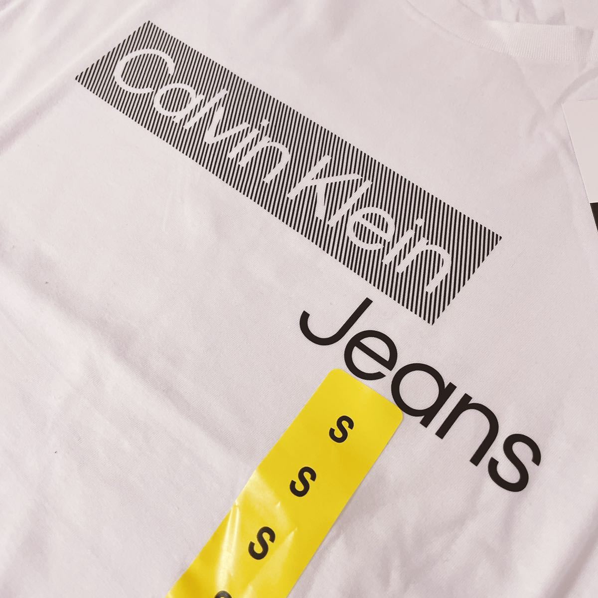 H1535 新品　タグ付き　Calvin Klein カルバンクライン　Tシャツ Jeans S ホワイト　白_画像7