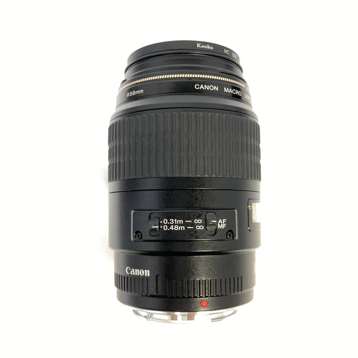 ▼CANON キヤノン EF100ｍｍ 1:2.8 マクロレンズ ウルトラソニック USM 単焦点レンズ ブラック 一眼レフ レンズフード フィルター ケース付_画像4