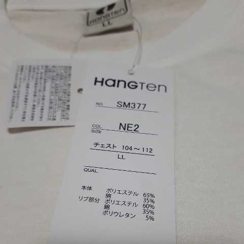 ▼1262 ハンテン Hangten 半袖Tシャツ　白 LLサイズ 　新品1枚タグ付　　