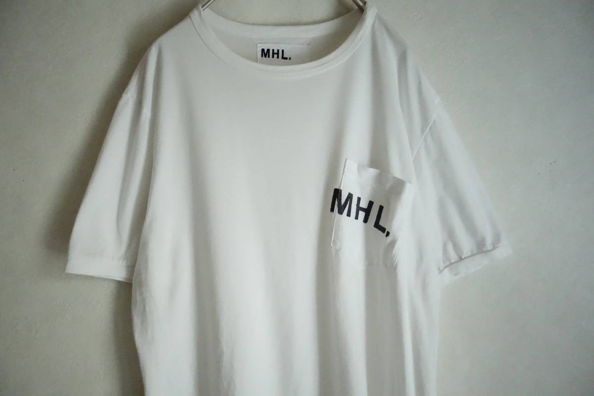 2017S/S MHL.マーガレットハウエル☆ Tシャツ 白 日本製_画像2