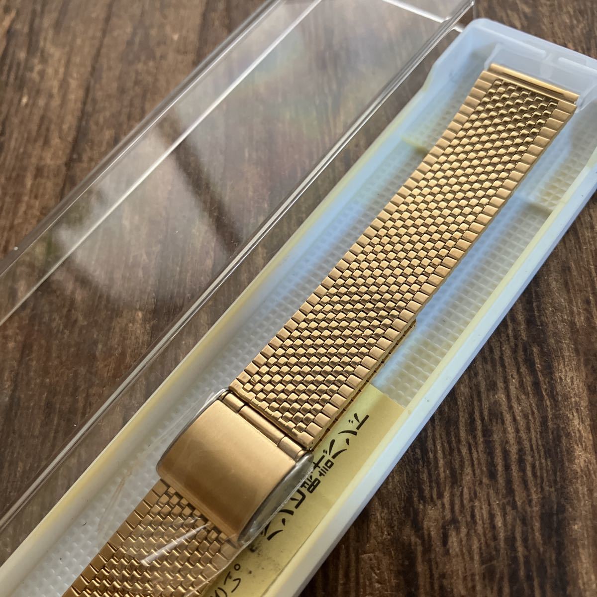 [ быстрое решение ]16mm золотой цвет часы ремень часы частота не использовался хранение товар 