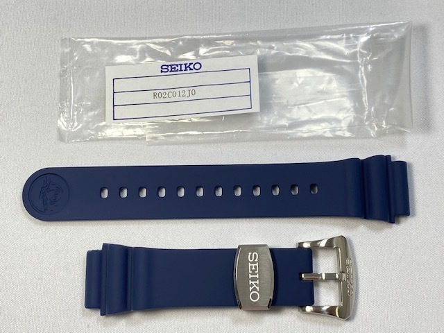 R02C012J0 SEIKO Prospex 20mm original silicon Raver band dark blue SBDC055 for cat pohs free shipping 