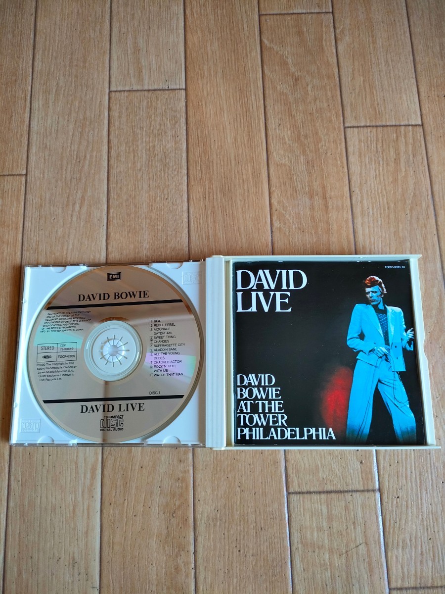 1990年版 帯付き デヴィッド・ボウイ ライヴ ベスト デビッド・ボウイ David Bowie Live Best At The Tower Philadelphia TOCP6209・10_画像3