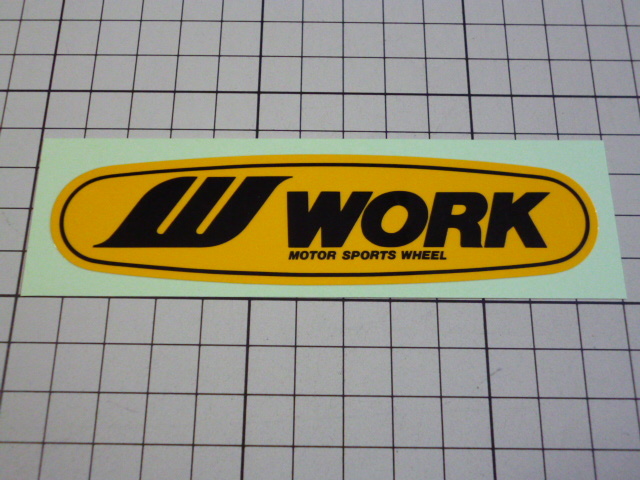 regular goods WORK MOTOR SPORTS WHEEL sticker (121×31mm) Work Motor Sport wheel 