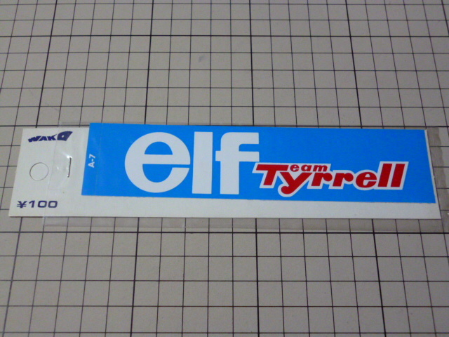 elf Team Tyrrell ステッカー 当時物 です(147×35mm) エルフ チーム タイレル ティレル_画像1