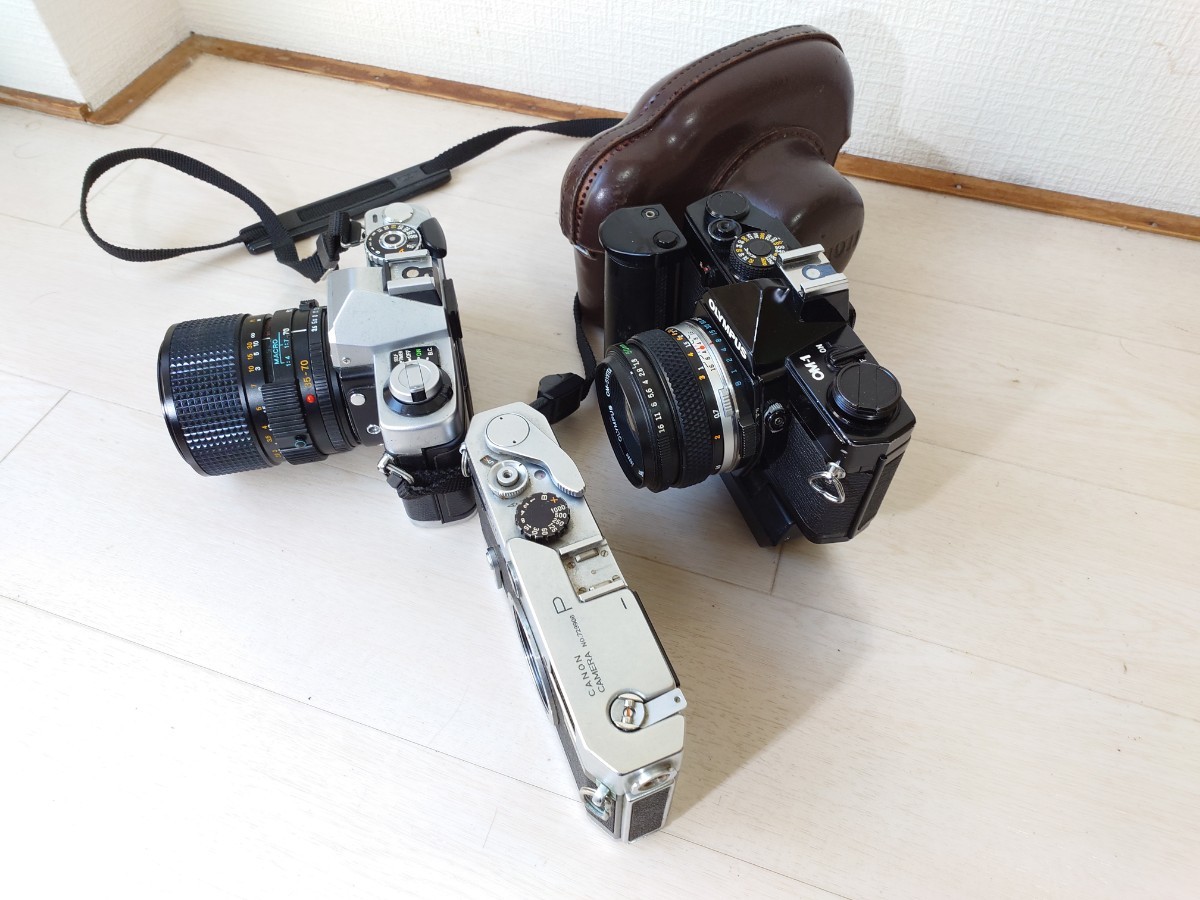 整理業者委託品】OLYMPUS OM-1 CANON P minolta XG-E フィルムカメラ3