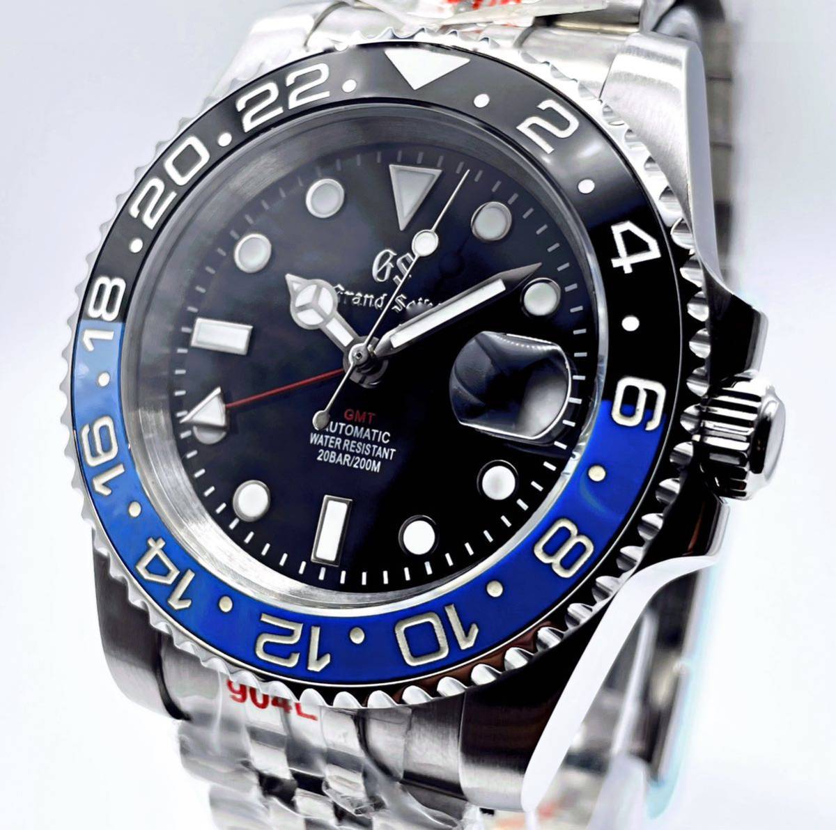 カスタム腕時計 オマージュ MOD GMT Yahoo!オークション - SEIKO MOD GMTマスター オマージュ GS