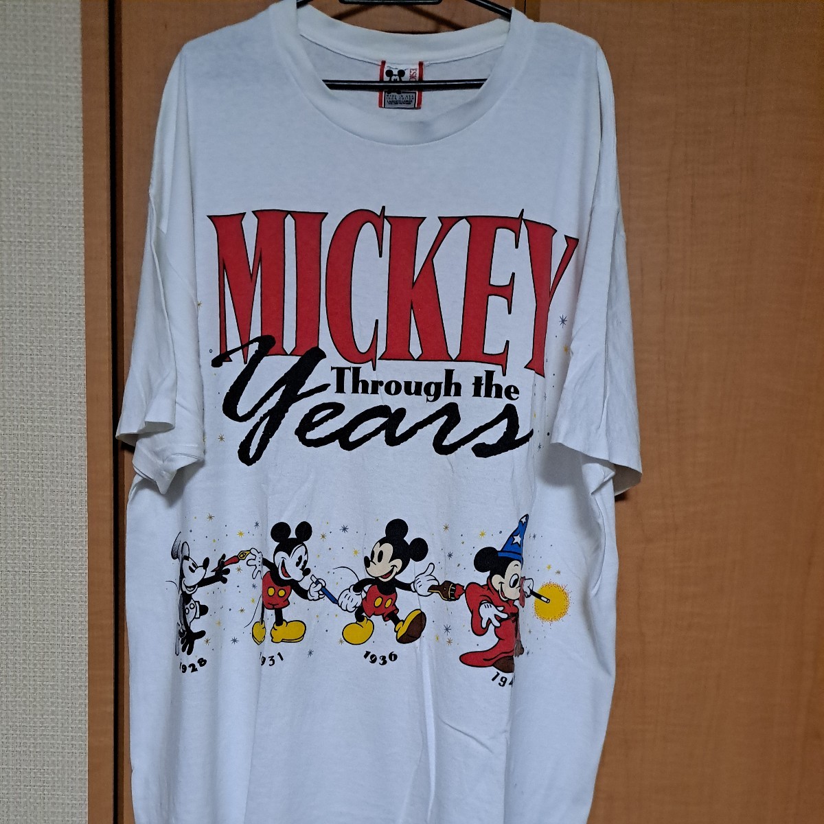 激レア 90s USA製 DISNEY ミッキーHISTORY　Tシャツ L XL ディズニー ビンテージ