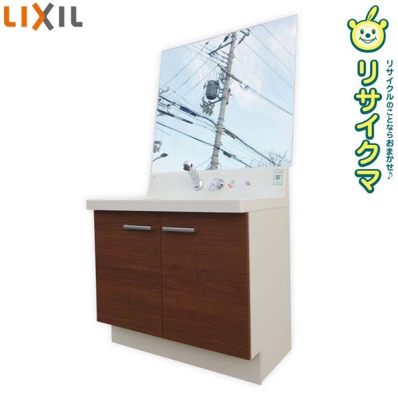 中古】D▽リクシル 洗面化粧台 2019年 ミラー 混合水栓 (03378-2 中古】D▽リクシル 洗面化粧台 2019年 ミラー 混合水栓 (03378-2