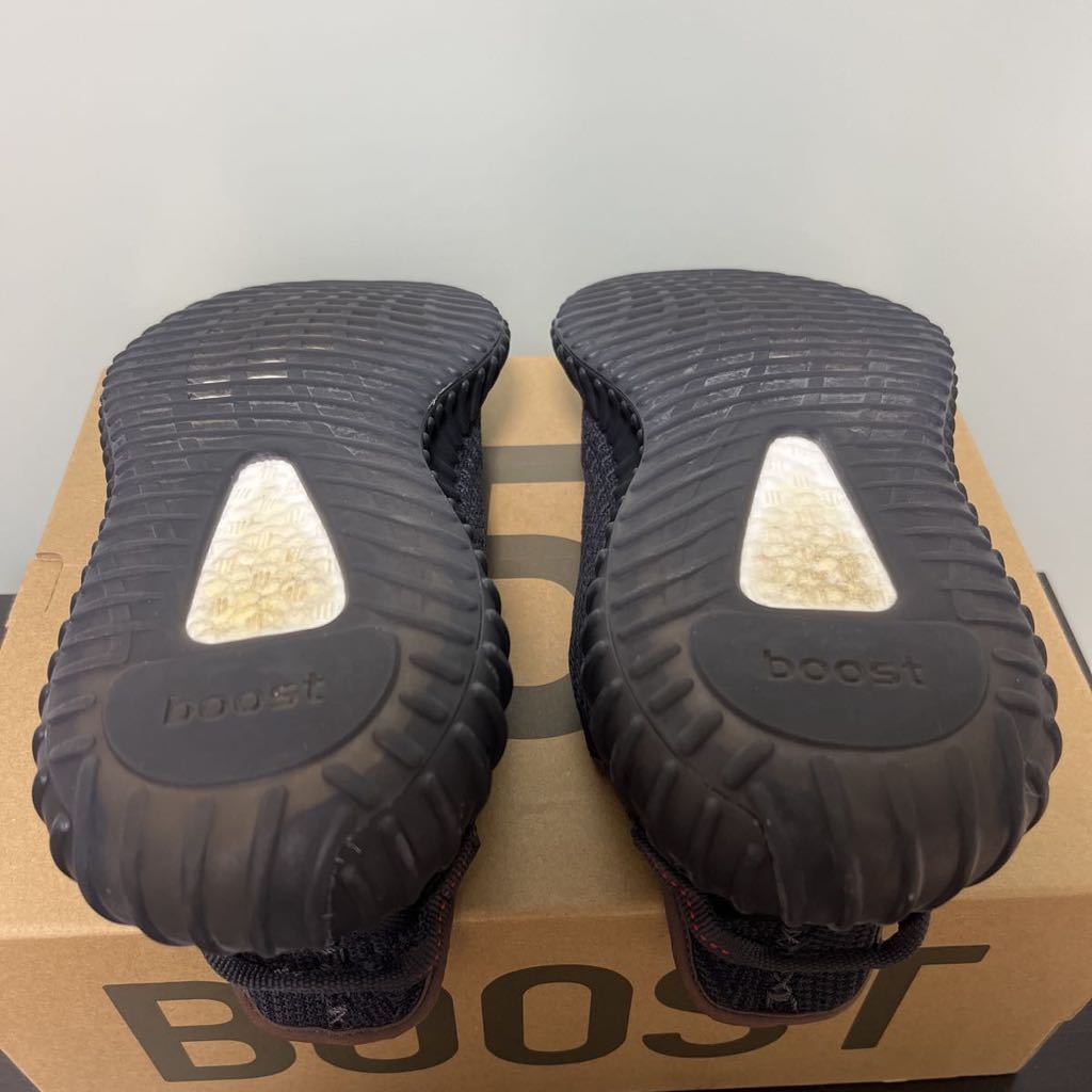 送料込 美品 USED 28.5 US10.5 adidas Yeezy Boost 350 V2 Static Black FU9006 アディダス イージー ブースト スタティック ブラック _画像4