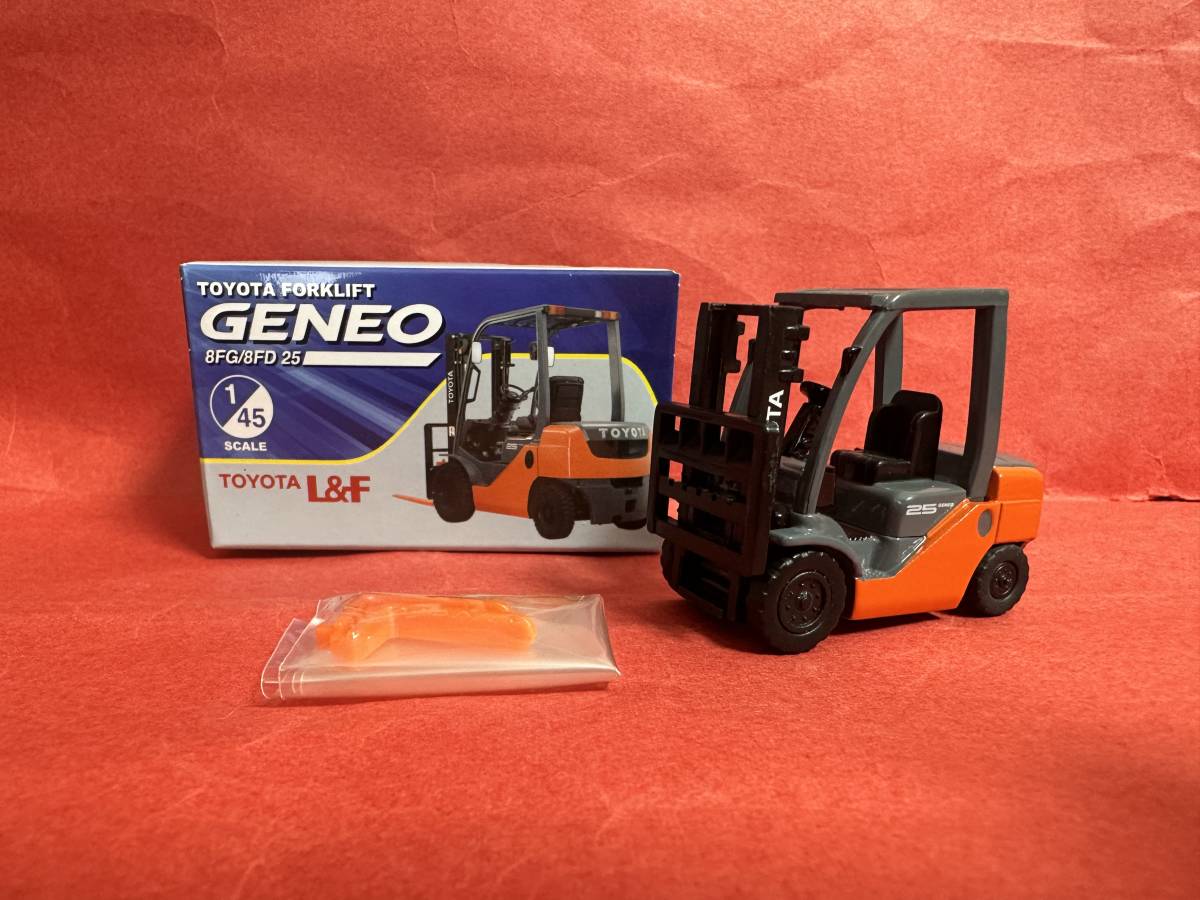 即決☆限定プルバックミニカー【トヨタフォークリフト★ジェネオGENEO】8FG/8FD 25★TOYOTA L&F★非売品 spining45_画像1