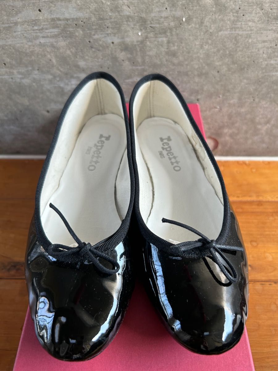 レペット repetto バレエシューズ 黒 エナメル 36 ブラック｜PayPayフリマ