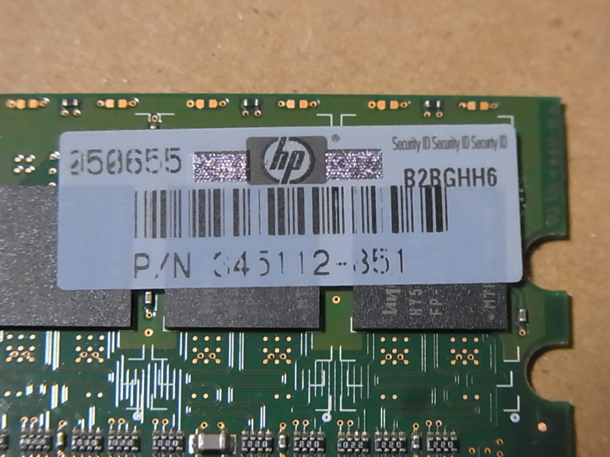 ☆HP純正/Micorn Hynix PC2-3200R DDR2-400 ECC Registered CL3 512MBx4枚 計2GB 345112-851 (DDR824)_画像6