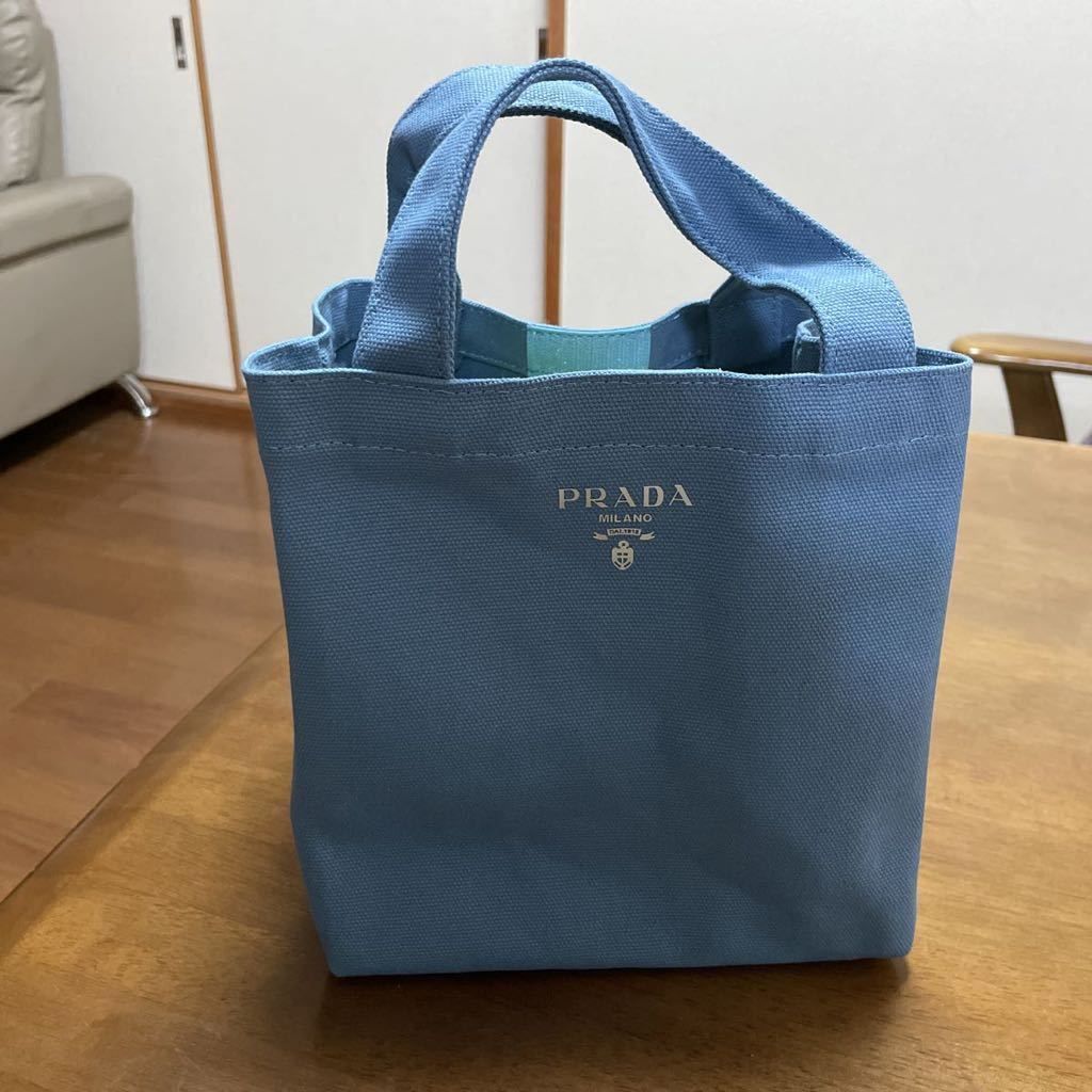 プラダ Pradaミニトートバッグ ブルー ノベルティ|Yahoo!フリマ プラダ Pradaミニトートバッグ ブルー ノベルティ|Yahoo!フリマ