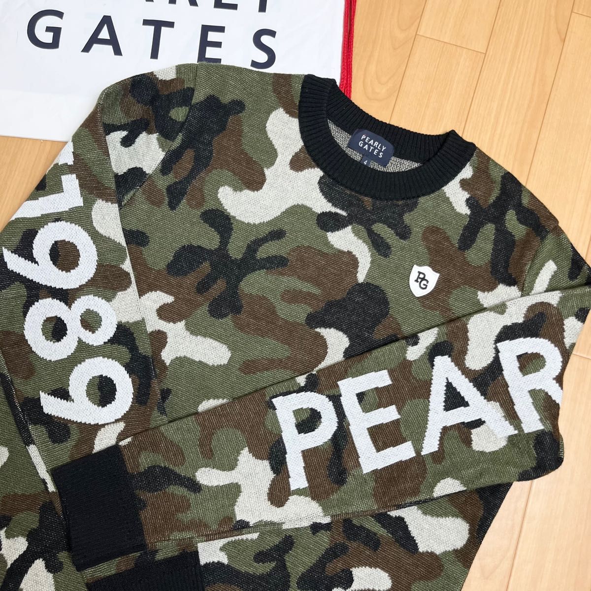 PEARLY GATES パーリーゲイツ 新人気オシャレ迷彩セーター ほぼ未使用-