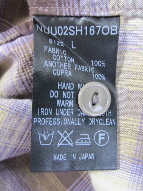 《50’ｓコレクション》かすり柄　オープンシャツ　日本製　ナノユニバース　ロカビリー　※ホームクリーニング済み_画像6