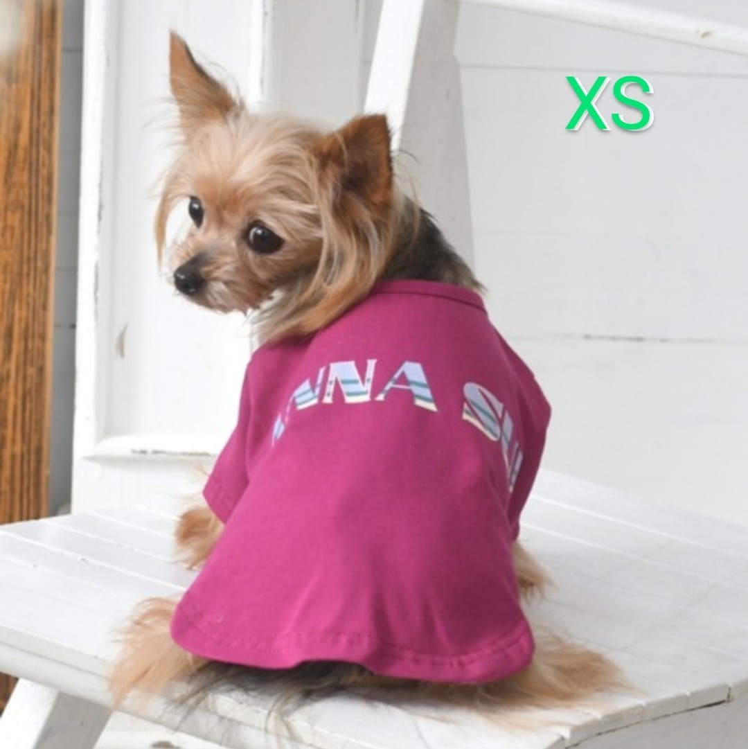 新品タグ付き　ANNA SUI　XS　犬　服　アナスイ　ドッグウェア　ロゴTシャツ　送料無料　ペット服　小型犬_画像1