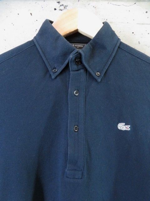 【送料300円可】010c185◆日本製◆LACOSTE ラコステ ストレッチ半袖ポロシャツ 2/ボタンダウン/ジャケット/ゴルフ/トラッド/メンズ/男性_画像2