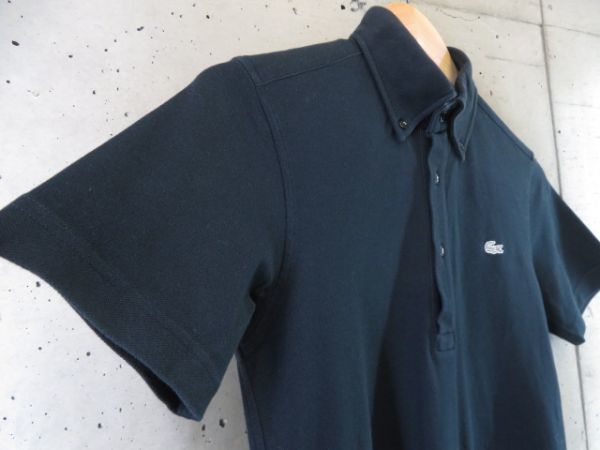 【送料300円可】010c185◆日本製◆LACOSTE ラコステ ストレッチ半袖ポロシャツ 2/ボタンダウン/ジャケット/ゴルフ/トラッド/メンズ/男性_画像5