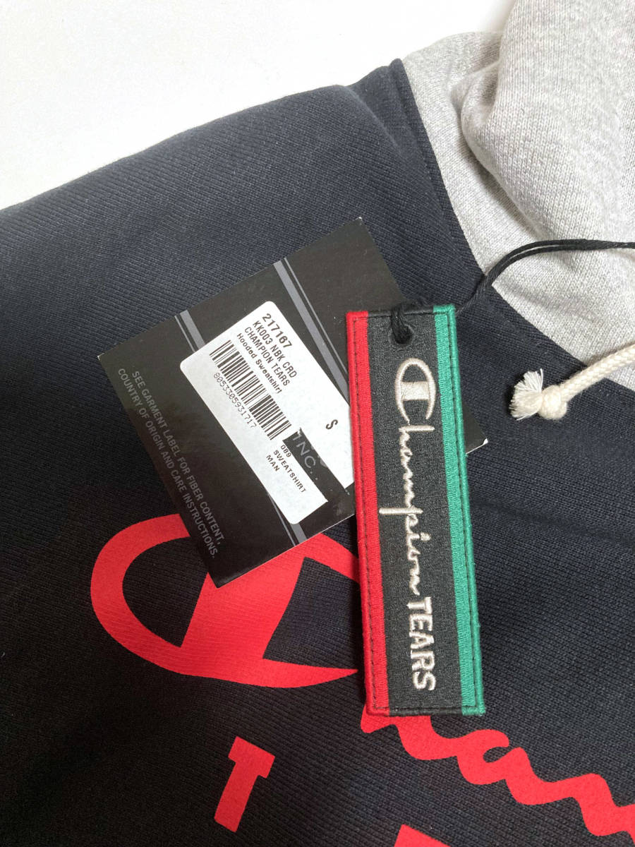 DENIM TEARS × Champion リバースウイーブパーカ ブラック レッド S(US