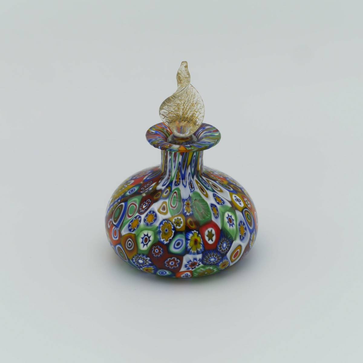 ヴェネチアン ムラーノガラス ミルフィオリ香水瓶 Venezian Millefiori Perfume Bottle by Murano Glass