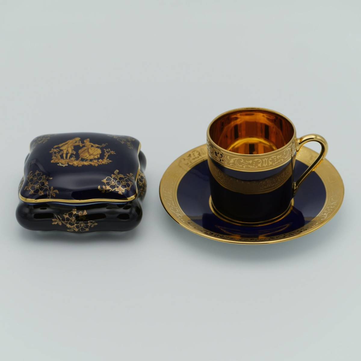 専門店では Colored Gold Pompadour Legle Limoges France 金彩