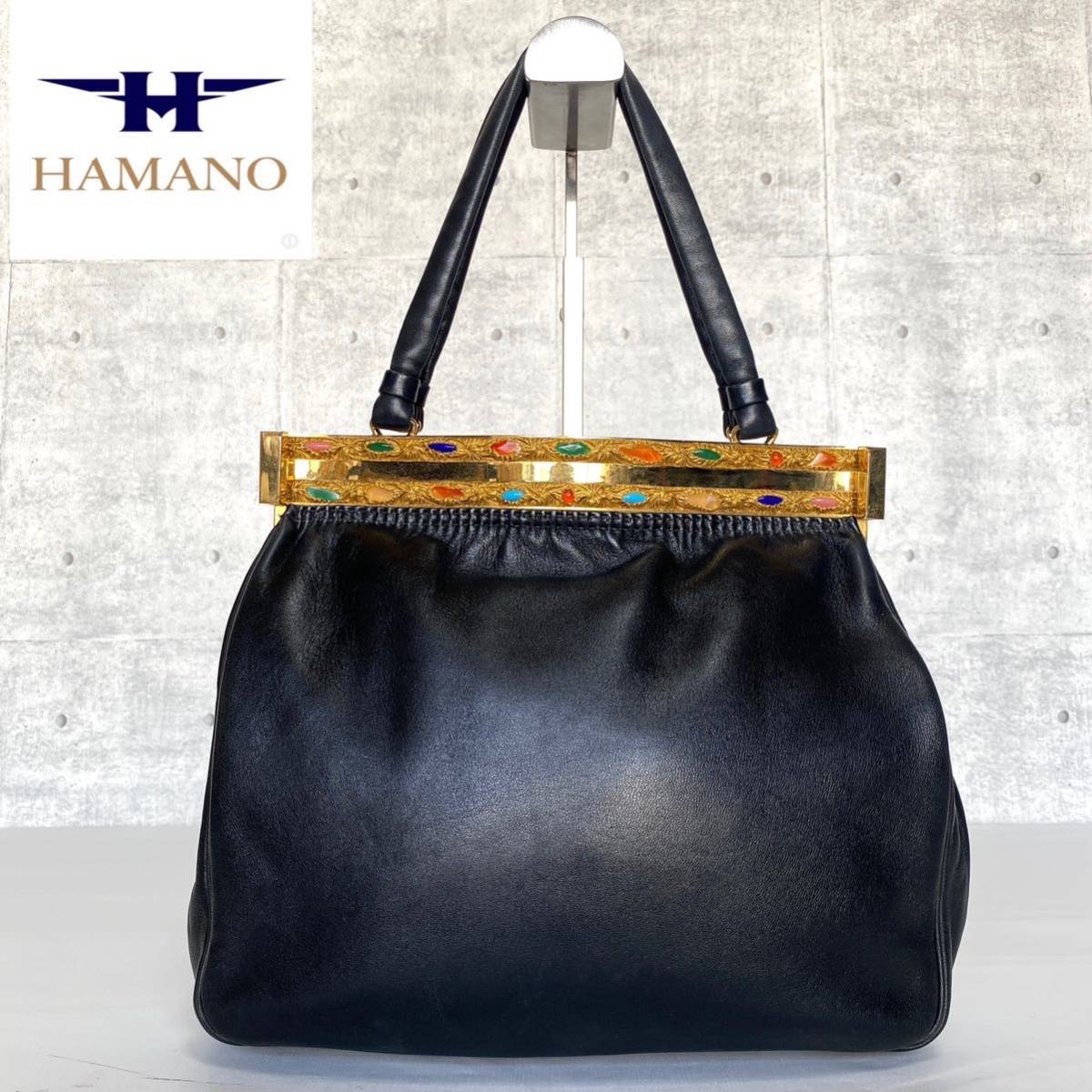 絶妙なデザイン 極美品 HAMANO ハマノ 濱野皮革工藝 皇室御用達