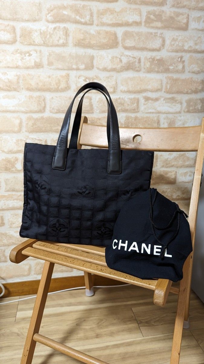 美品 正規品 CHANEL シャネル ニュートラベルラインMM オールド トート