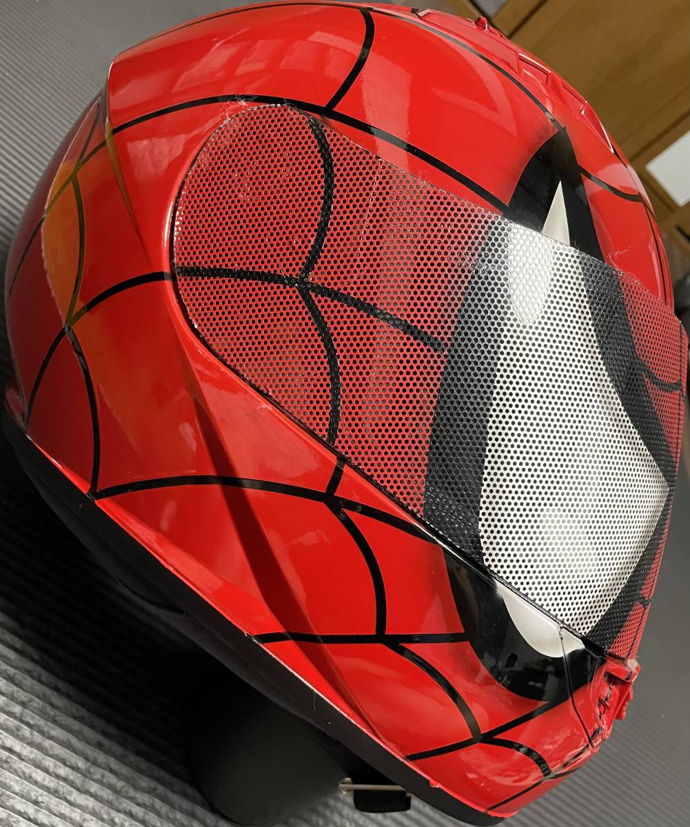  full-face helmet Spider-Man bike airbrush 