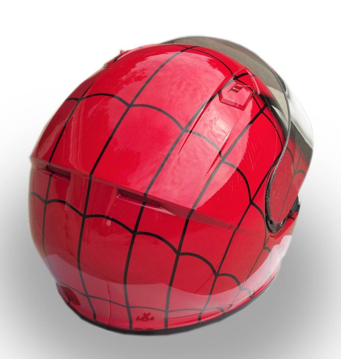  full-face helmet Spider-Man bike airbrush 