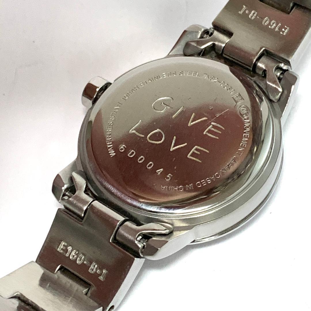 948 agnes b アニエスベー GIVE LOVE レディース 腕時計 デイト クオーツ式 新品電池交換済 人気 希少の画像9