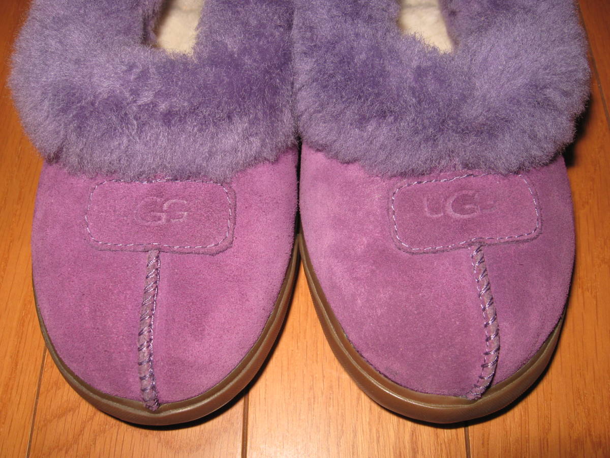 美品即決 UGG アグ スリッポン ムートン/ボアシューズ 23cm パープル紫_画像6