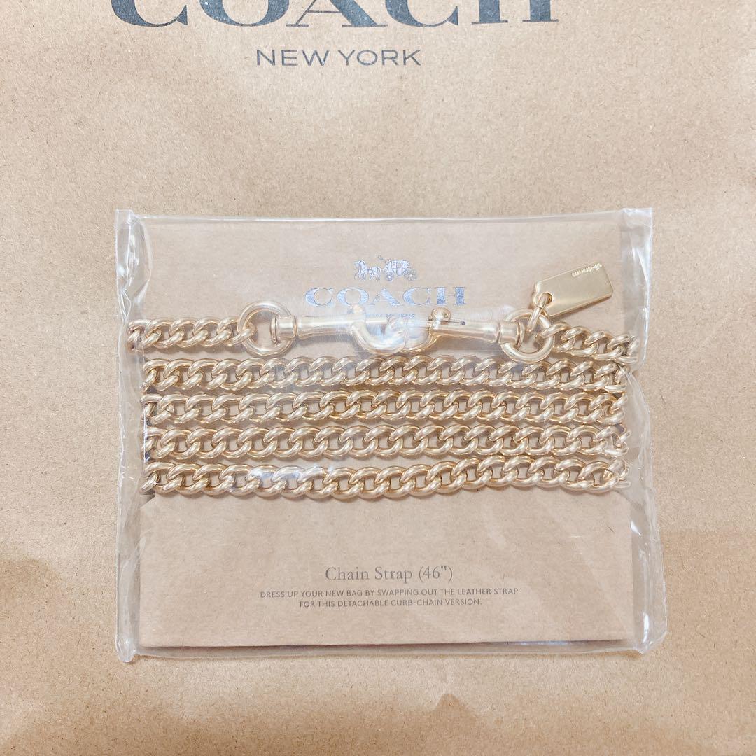 未使用COACH コーチ チェーンストラップ ゴールド｜PayPayフリマ