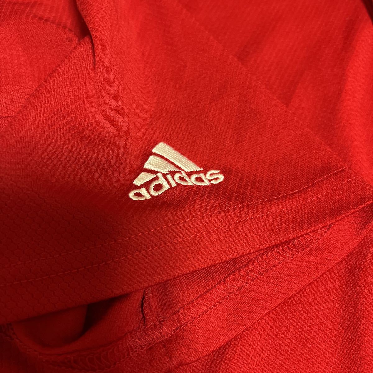 adidas Adidas рубашка-поло с коротким рукавом красный O размер полиэстер 