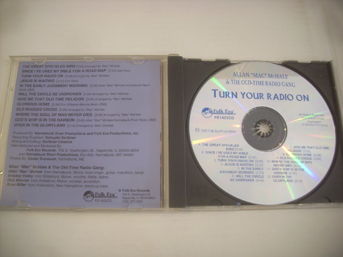 ● 輸入USA盤 CD　 ALLAN MAC McHALE & THE OLD TIME RADIO GANG / TURN YOUR RADIO ON カントリー FE1423CD ◇r50706_画像3